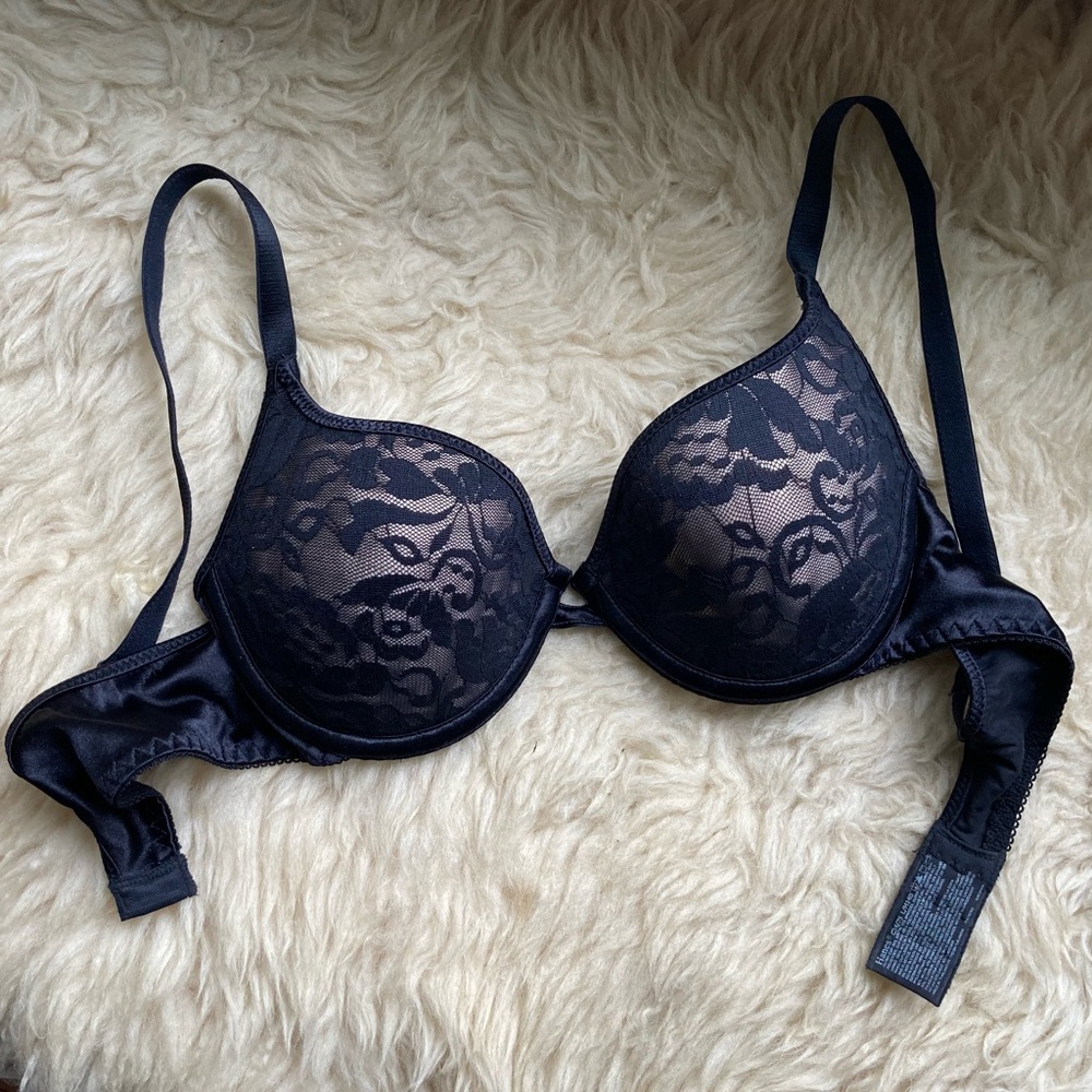 Hanes C34 black push up bra